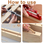 How to use a woodworking center marking gauge for measuring, drilling and aligning dowel holes in wood
