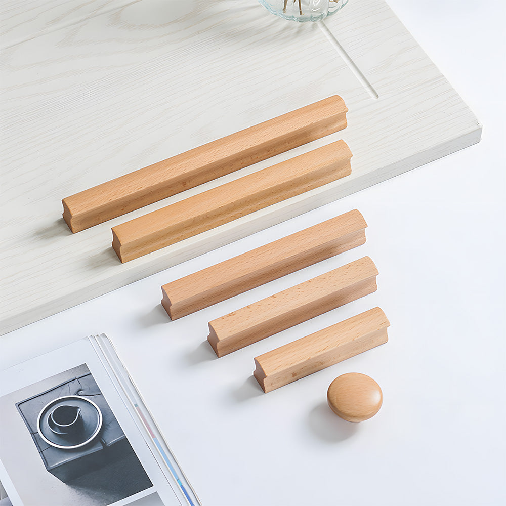 Minimalist Natural Wood Drawer Pulls