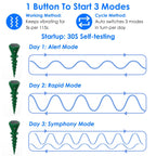 Solar mole repellent stake with 3 vibration modes and automatic cycling for outdoor pest control