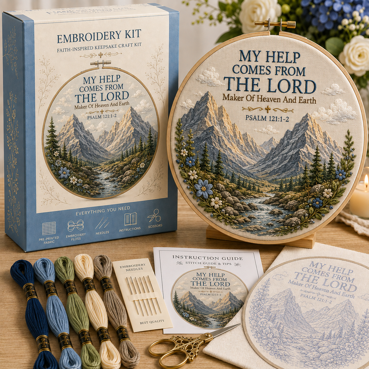 Faith & Scripture Embroidery Kit