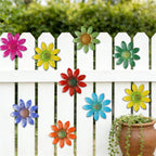 Outdoor Metal Daisy Wall Decor for Garden, Yard and Patio