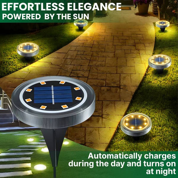 Solar Ground Lights Outdoor Waterproof Solar Powered Pathway Lights