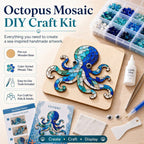 Octopus Mosaic DIY Craft Kit, Glass Tile Art for Beginners & Adults