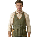 Canvas Garden Tool Apron with Multi Pockets for Gardening and Work