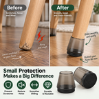 Chair Leg Protectors with Felt Bottom, Reusable Furniture Leg Covers