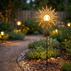 Solar Garden Stake Light with Decorative Pattern for Pathway and Yard
