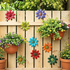 Outdoor Metal Daisy Wall Decor for Garden, Yard and Patio