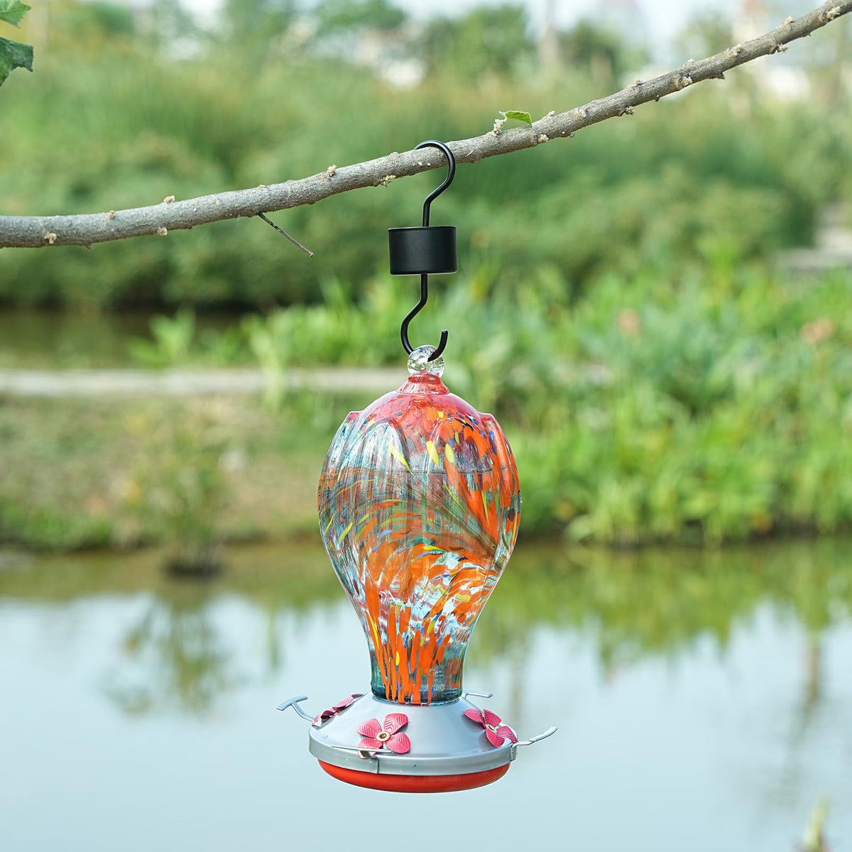 2 Pcs Metal Ant Moat for Hummingbird Feeder