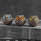 Bronze Owl Figurine for Shelf Desk Home Decor