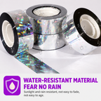 Reflective Bird Scare Tape, 2 Rolls, 2 in x 262 ft Holographic