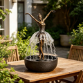Ballerina Water Fountain with Bluetooth Speaker & LED Light
