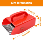 Handheld Berry Picker Comb – Blueberry & Blackberry Rake, Ergonomic Garden Tool (Red)