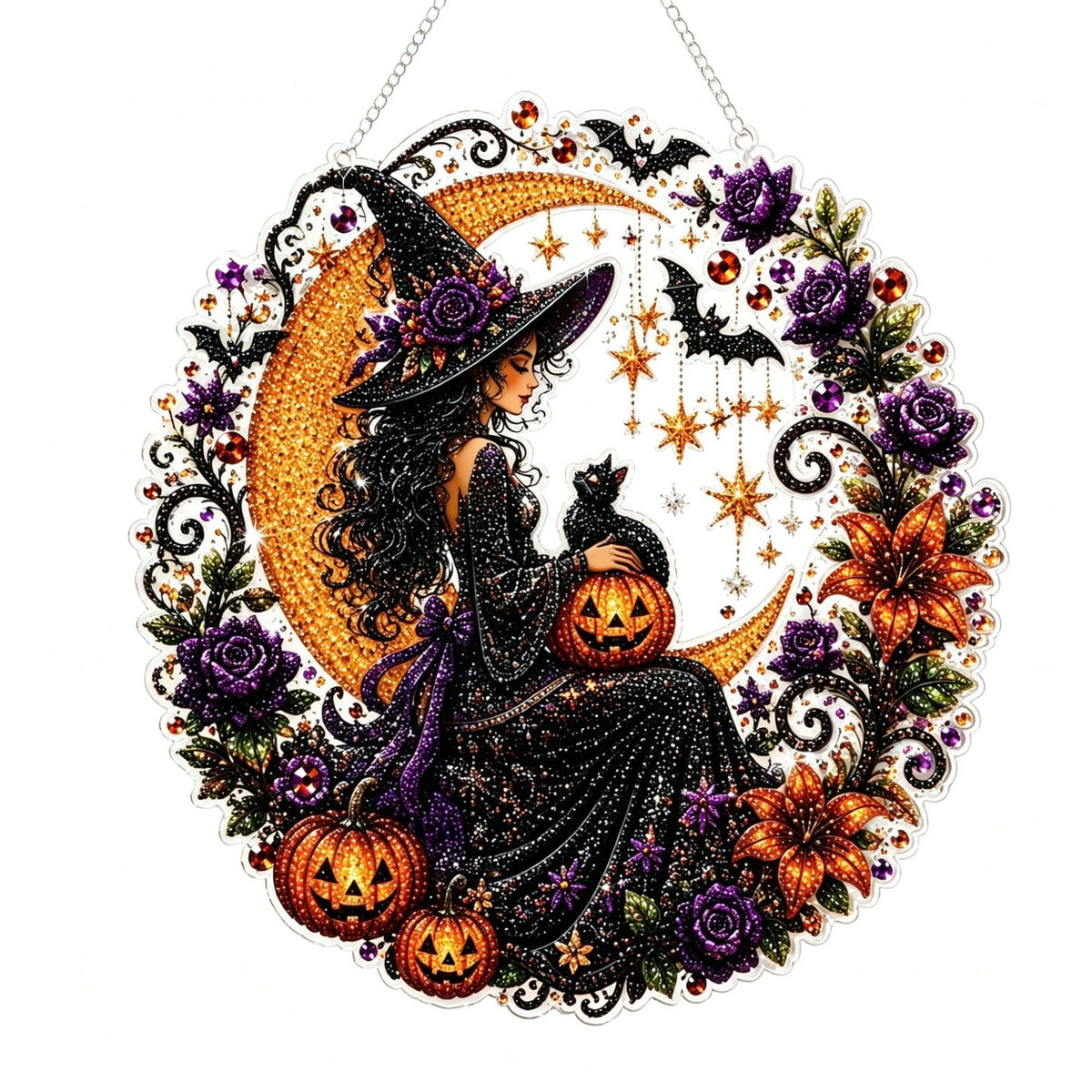 DIY Halloween Diamond Painting Hanging Ornament Kit
