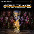 Resin Girl Garden Statue with Solar Watering Can Lights