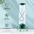 Squirrel proof bird feeder with four feeding ports and easy-fill design