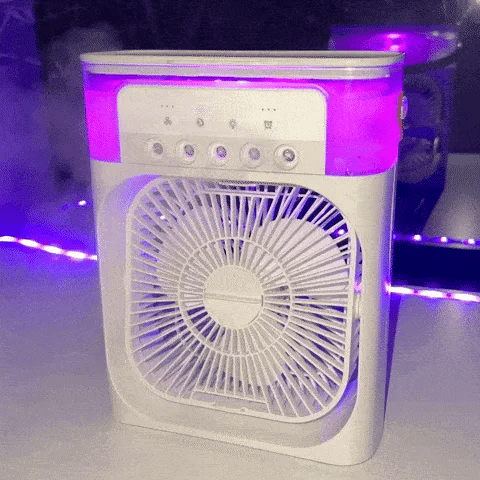 Mini Ice Misting Fan with Humidifier USB Rechargeable Desk Fan
