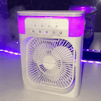 Mini Ice Misting Fan with Humidifier USB Rechargeable Desk Fan