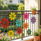 Outdoor Metal Daisy Wall Decor for Garden, Yard and Patio