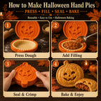 8-Design Halloween Hand Pie Mold Collection