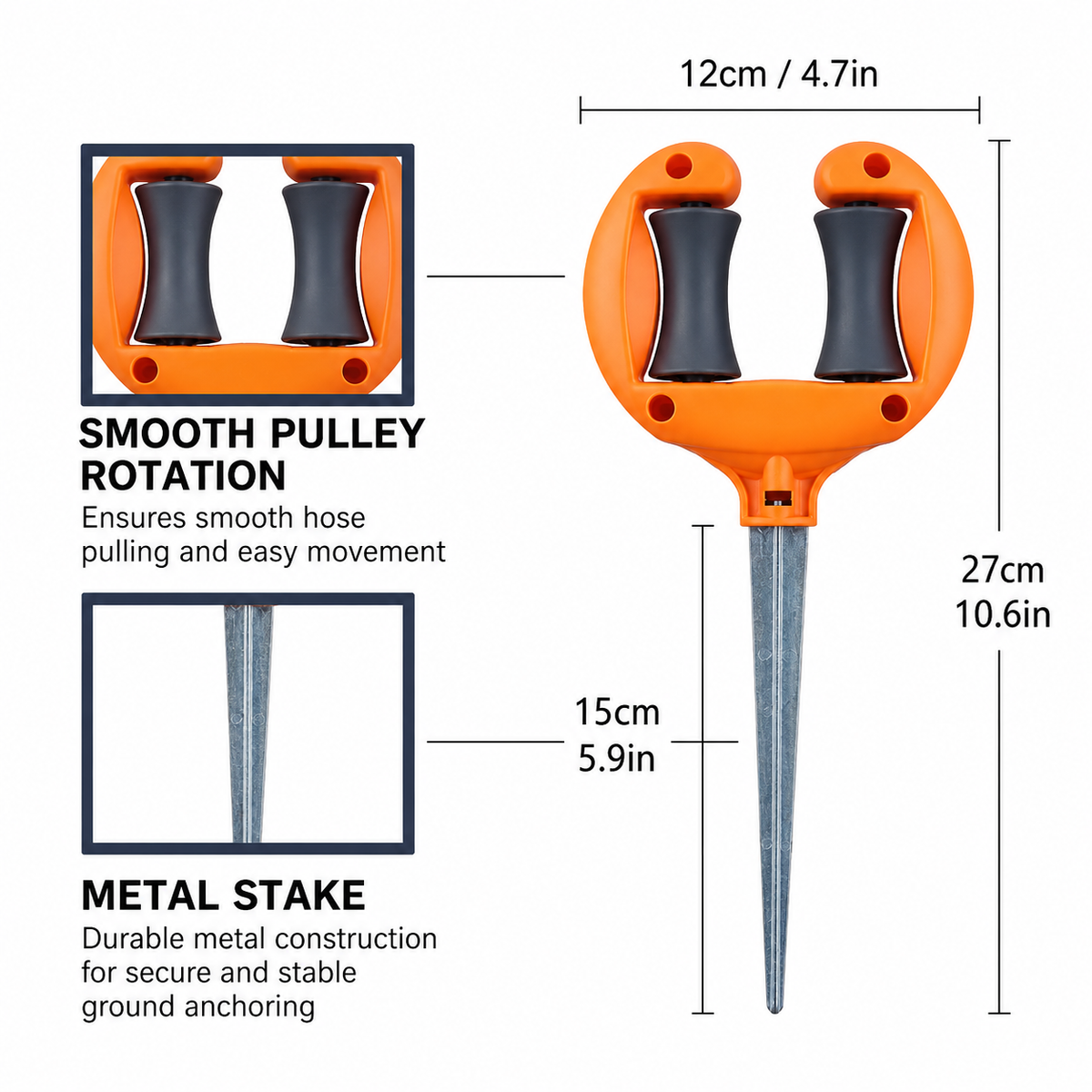 Garden Hose Stand for Outdoor Plants – Smooth Hose Guide & Positioner