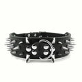 Spiked Dog Collar for Large Breeds Leather Adjustable