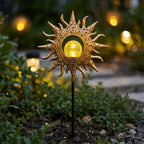 Solar Garden Stake Light with Decorative Pattern for Pathway and Yard