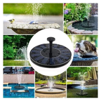 Solar Floating Fountain Pump Garden Water Fountain for Bird Bath Pond and Pool