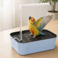 Automatic Bird Bath Fountain with Rain Shower and Anti-Slip Perch