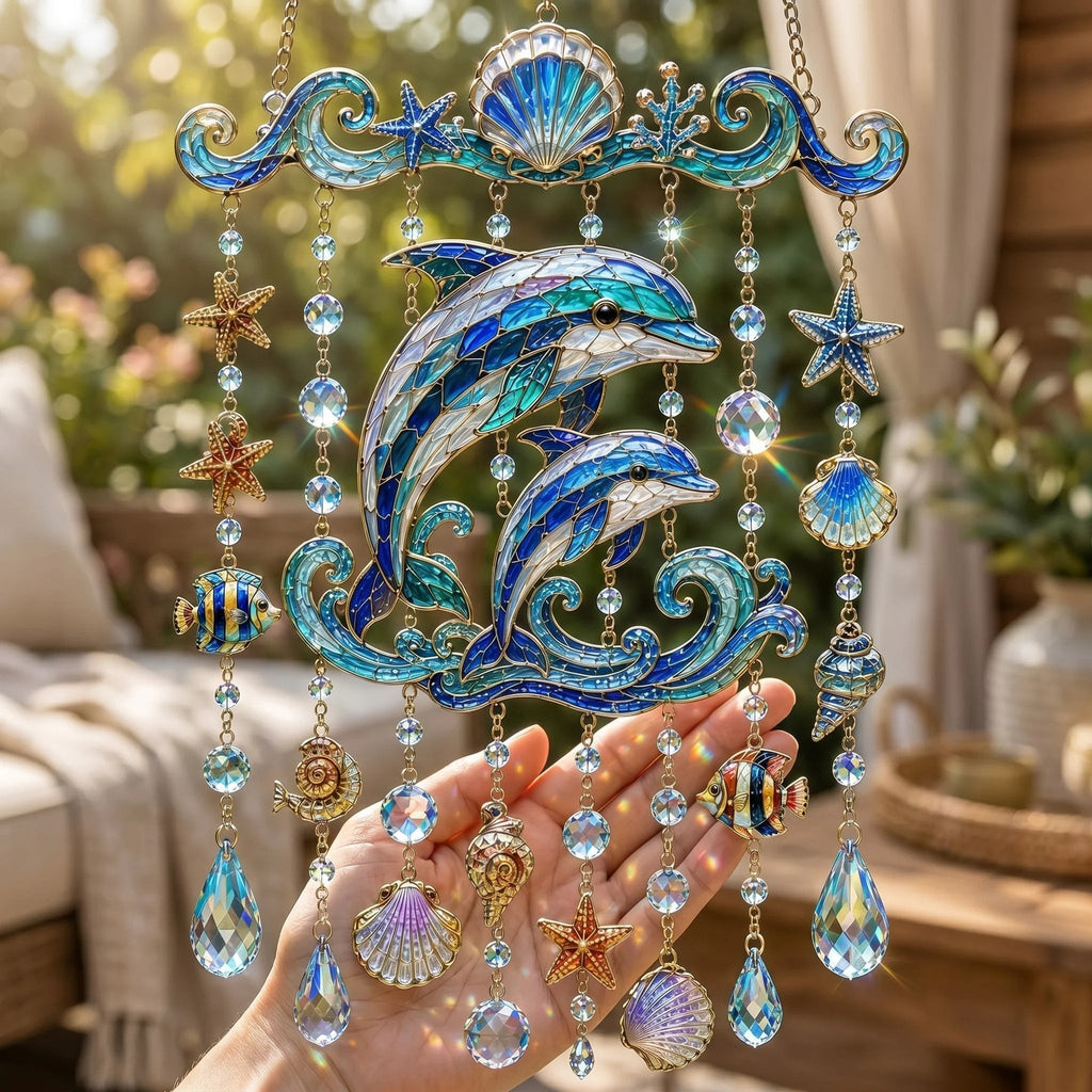 Ocean-Themed Crystal Wind Chime – Bring the Ocean Glow to Your Garden