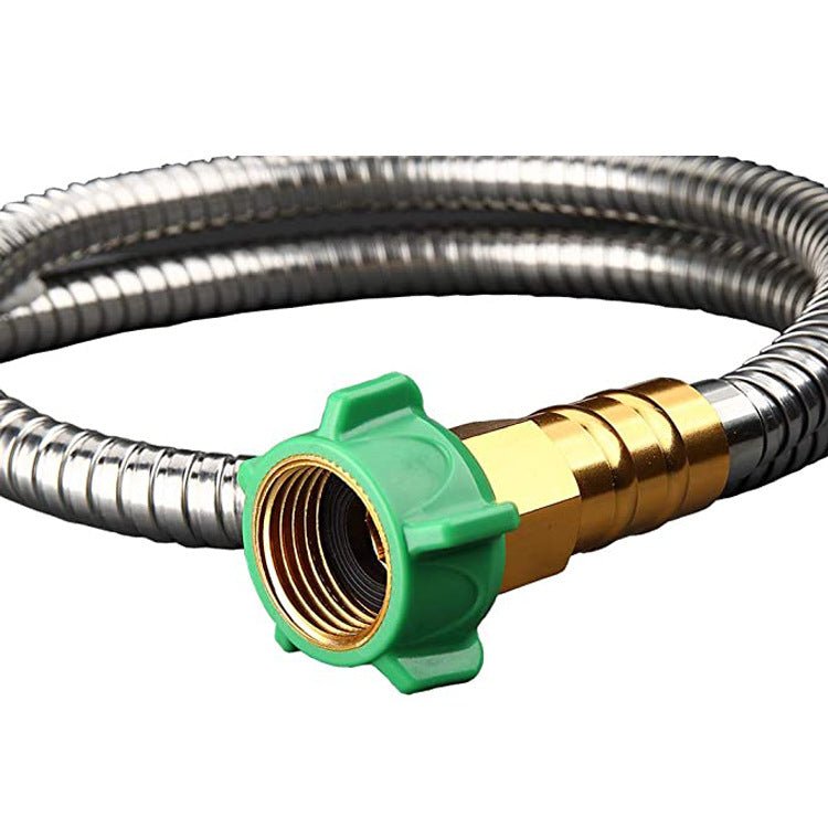 Flexible Stainless Steel Garden Hose with Brass Spray Nozzle