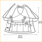 Canvas Garden Tool Apron with Multi Pockets for Gardening and Work