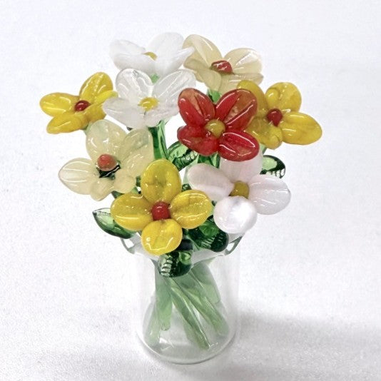 Mini Glass Flower Bouquet