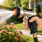 Heavy Duty Metal Garden Hose Nozzle with 9 Spray Patterns