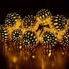 Solar String Lights Moroccan Ball LED Outdoor Waterproof 8 Modes Garden Party Christmas Decor 2026