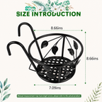 Metal Hanging Plant Basket for Balcony Railing and Fence