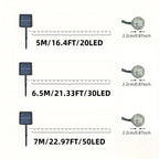 Solar String Lights Moroccan Ball LED Outdoor Waterproof 8 Modes Garden Party Christmas Decor 2026