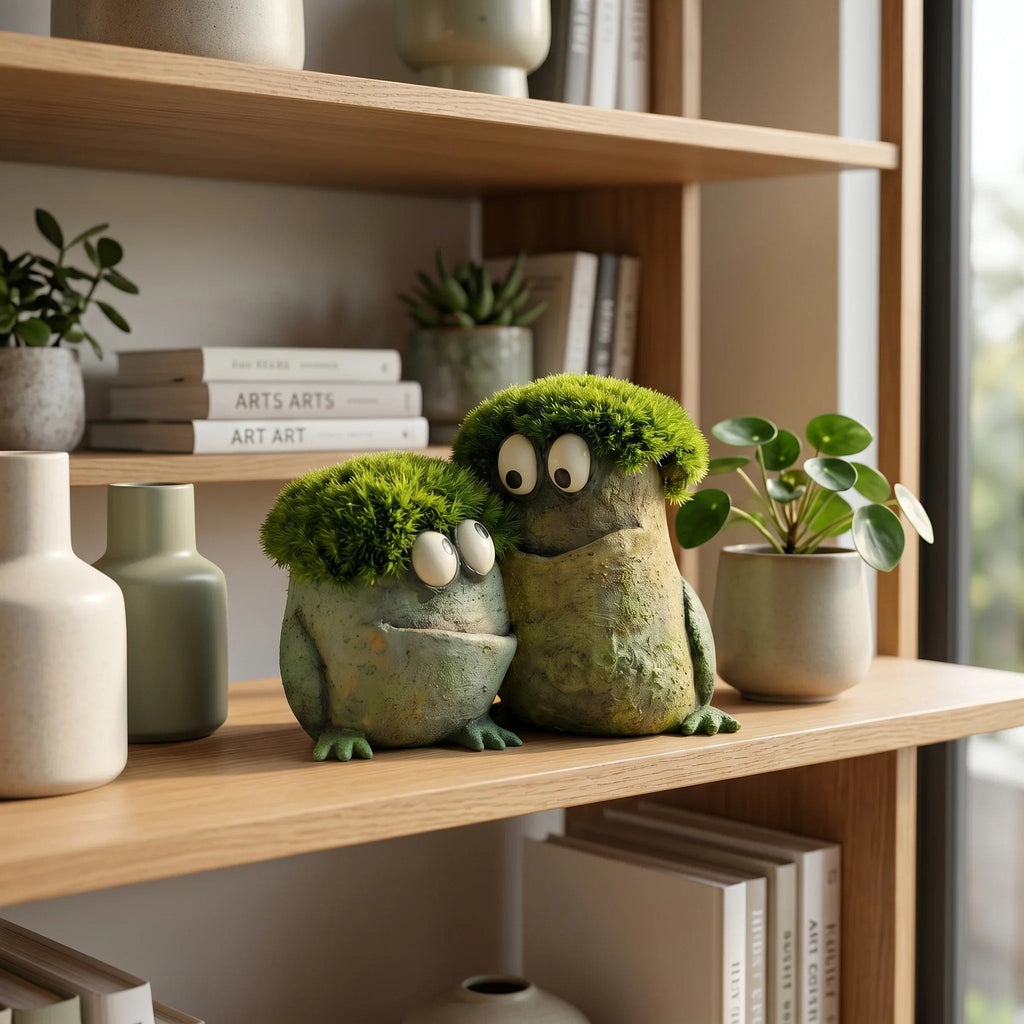 Cute Animal Resin Planter, Whimsical Plant Pot Decor for Succulents