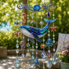 Ocean-Themed Crystal Wind Chime – Bring the Ocean Glow to Your Garden