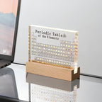 Illuminated Periodic Table with Real Elements and LED Display Base