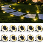 Solar Ground Lights Outdoor Waterproof Solar Powered Pathway Lights