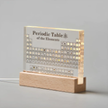 Illuminated Periodic Table with Real Elements and LED Display Base