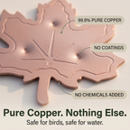 Pure Copper Leaf Bird Bath Purifier for Algae Control
