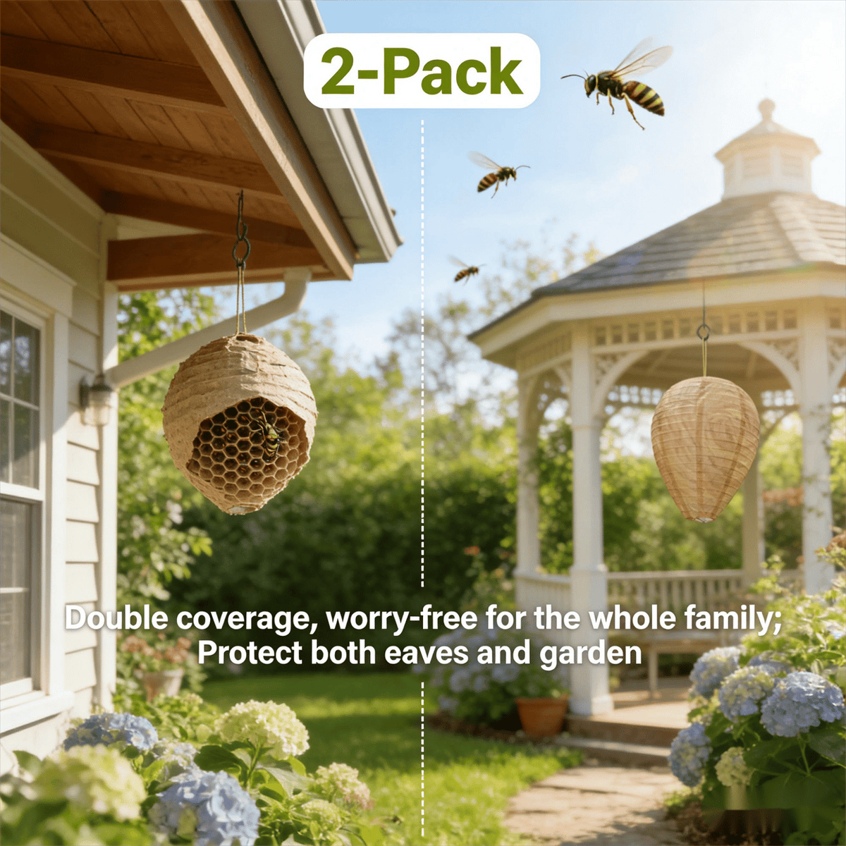 Wasp Deterrent Hive Decoy for Outdoor Garden and Home Use