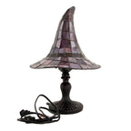 Halloween Gothic Witch Hat Table Lamp Stained Glass Ambient Night Light