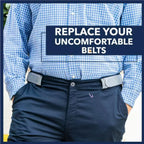 Portable buckleless belt