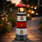 Solar Powered Rotating Lighthouse Garden Light for Outdoor Decor