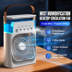 Mini Ice Misting Fan with Humidifier USB Rechargeable Desk Fan
