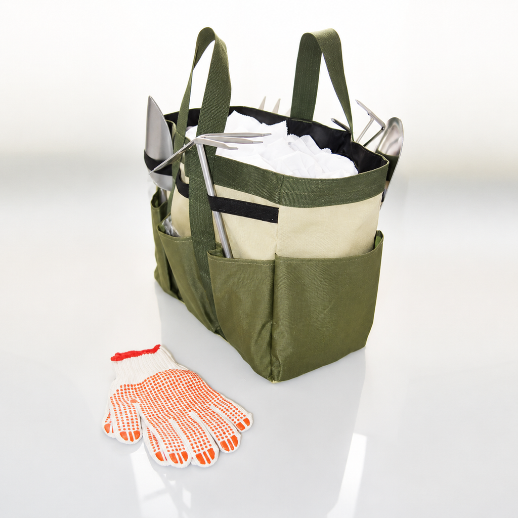 Garden Tool Organizer Tote Bag with Multiple Pockets
