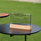 Illuminated Periodic Table with Real Elements and LED Display Base