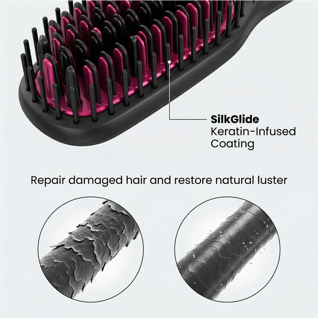 SilkGlide - Wireless Hair Straightener Brush